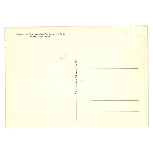 Reykjavik Postcard Scenic Gardens Smokeless Capital Arctic Circle Hermann Flower - Picture 2 of 2